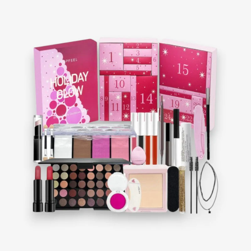 GlamMuse – 24-Day Makeup Advent Calendar with Beauty Set
