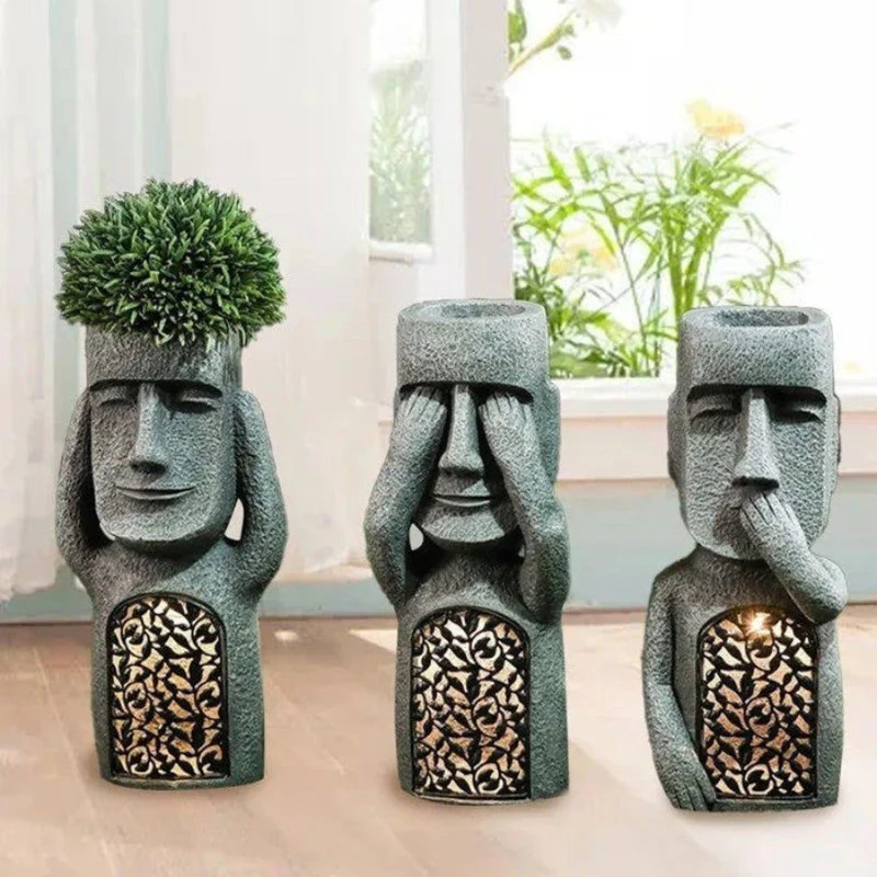 GlowPot – Artistic Flower Pot Sculpture with Solar LED - Image 4