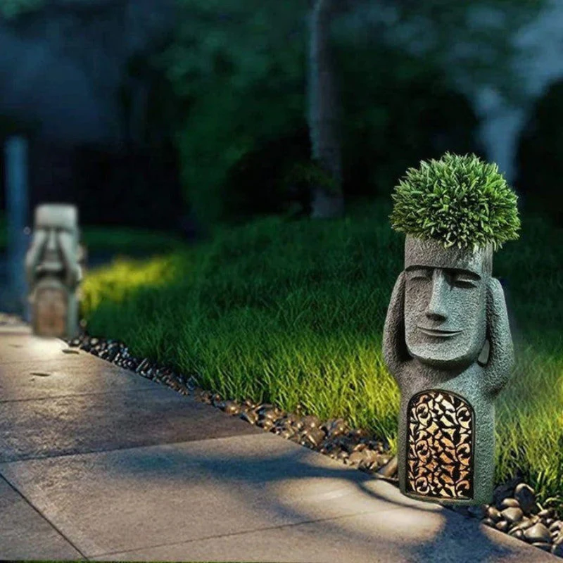 GlowPot – Artistic Flower Pot Sculpture with Solar LED - Image 5