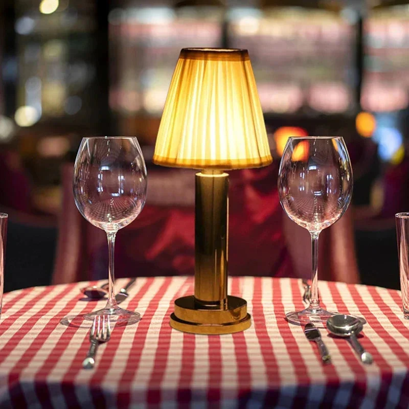 GlowRidge – LED Table Lamp with Round Ribbed Shade - Image 3