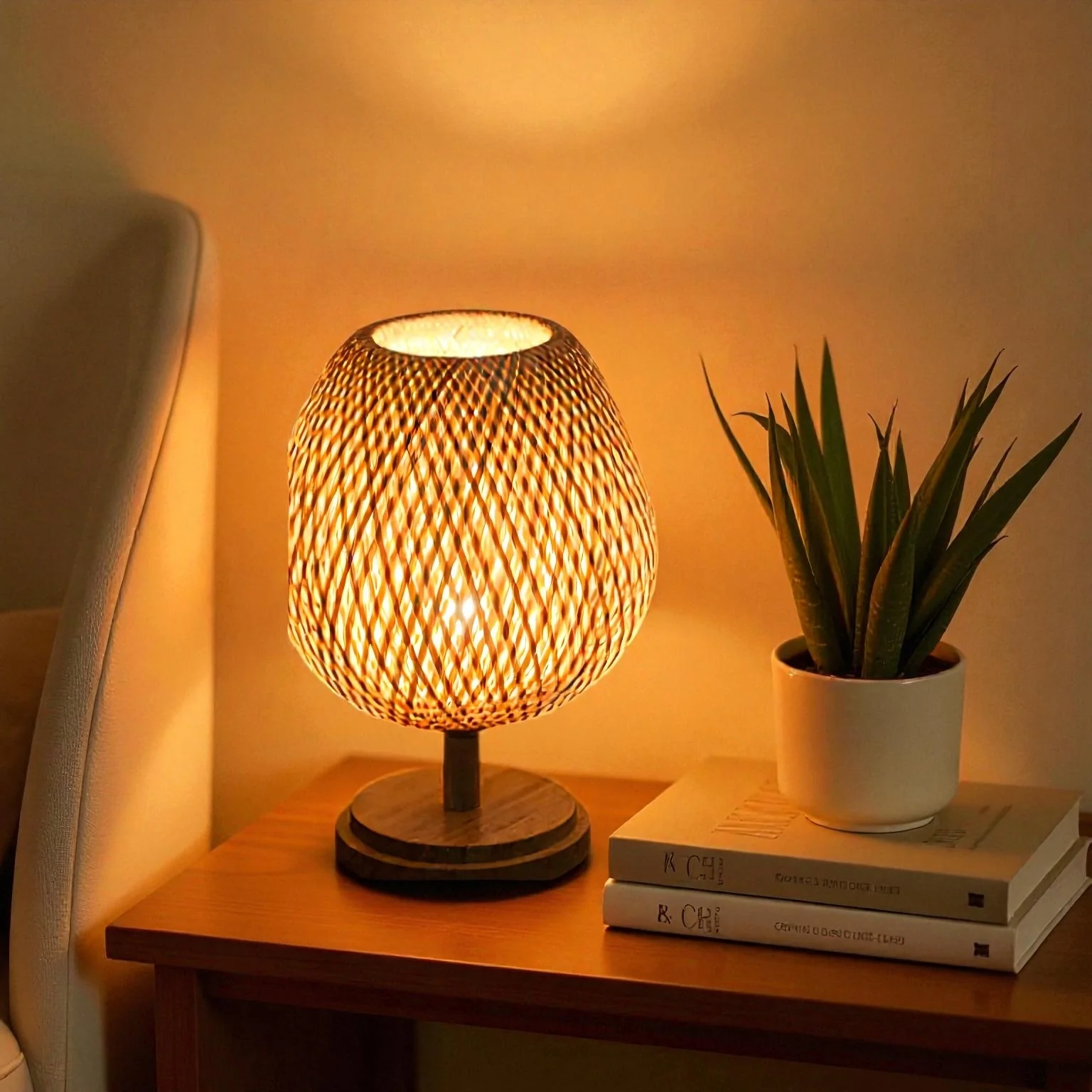 GlowWood – LED Table Lamp with Wooden Base - Image 3