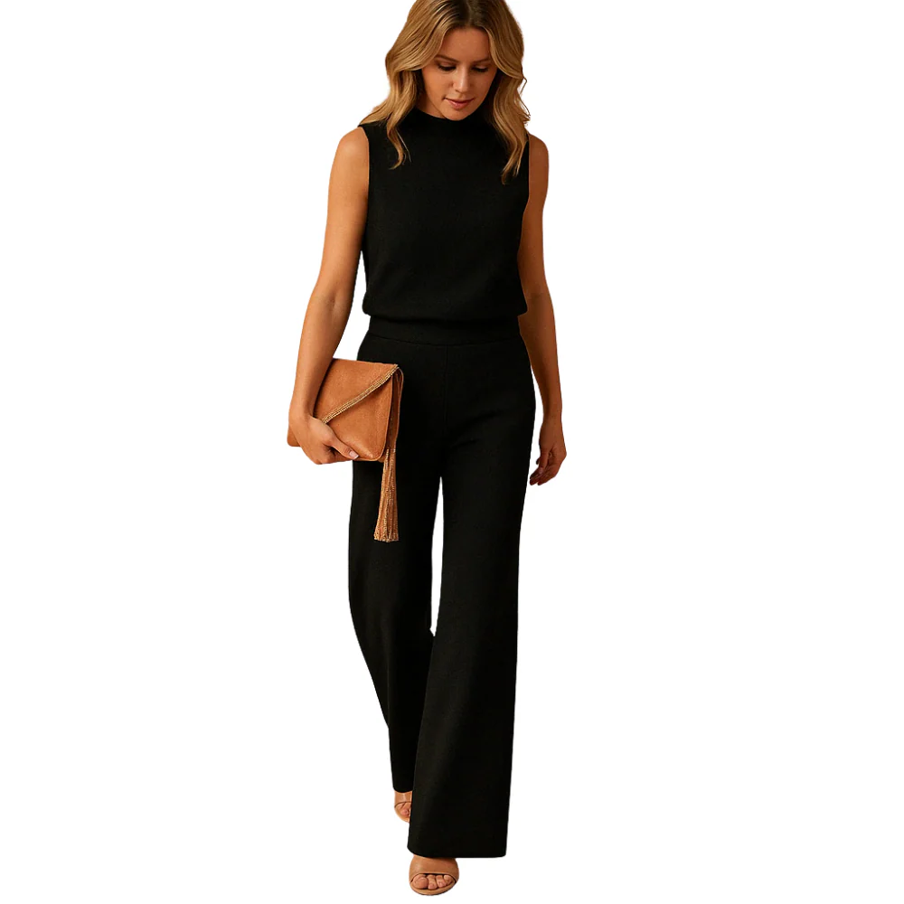 Hanna – Sleeveless Jumpsuit with Round Neck and Wide Legs - Image 2