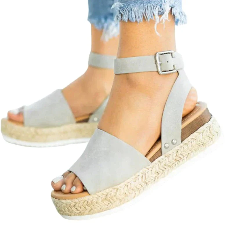Hazel – Women's flat sandals with adjustable buckle closure - Image 7