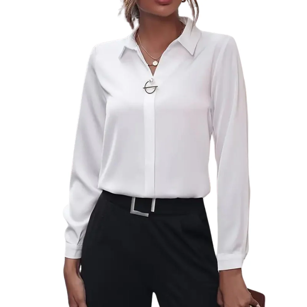 Hessel – Long-Sleeved Blouse & Folded Collar - Image 4