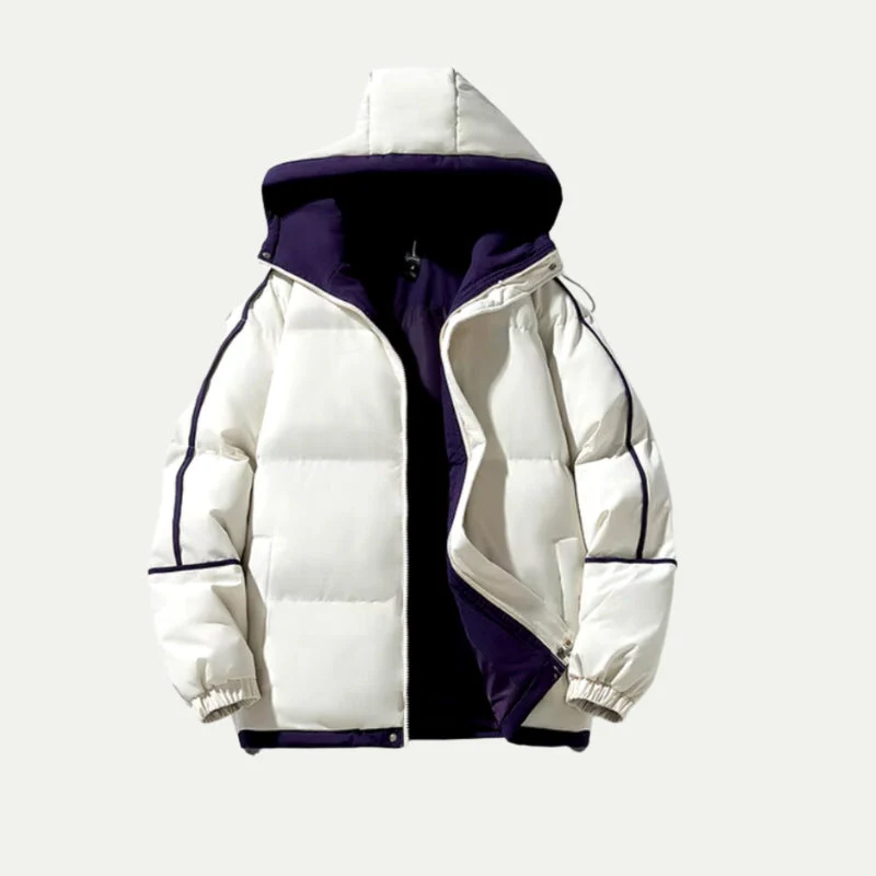 Hooded zip-up thick jacket utility pockets - Image 7