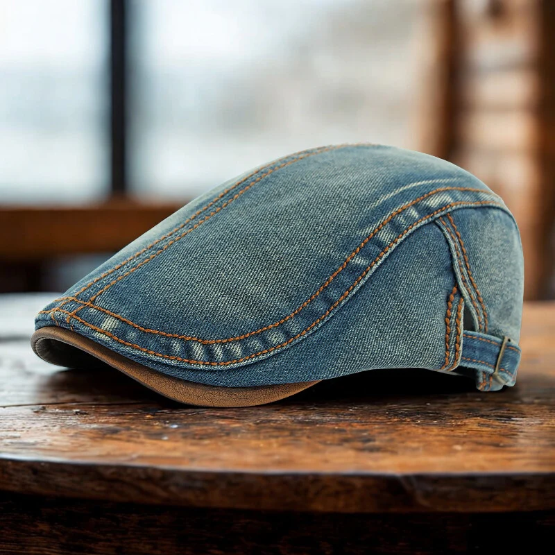 Ian – Flat Cap with Adjustable Buckle - Image 4