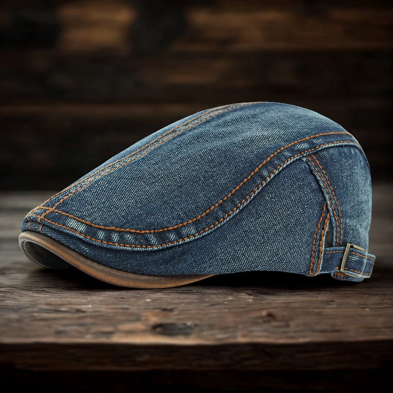 Ian – Flat Cap with Adjustable Buckle - Image 5