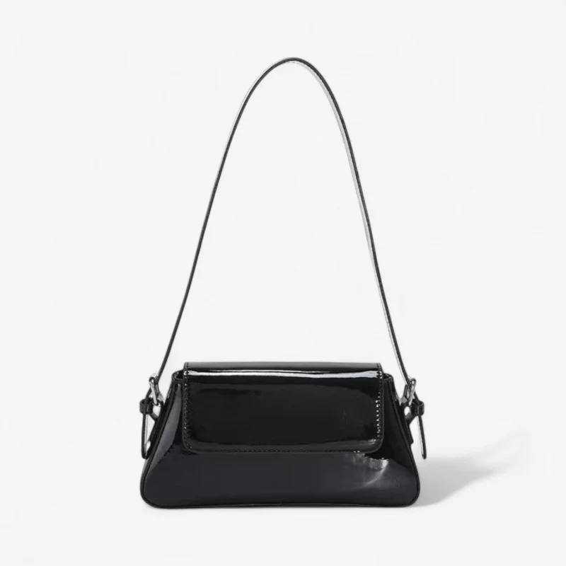 Isabel - Button-Closure Handbag with Adjustable Straps