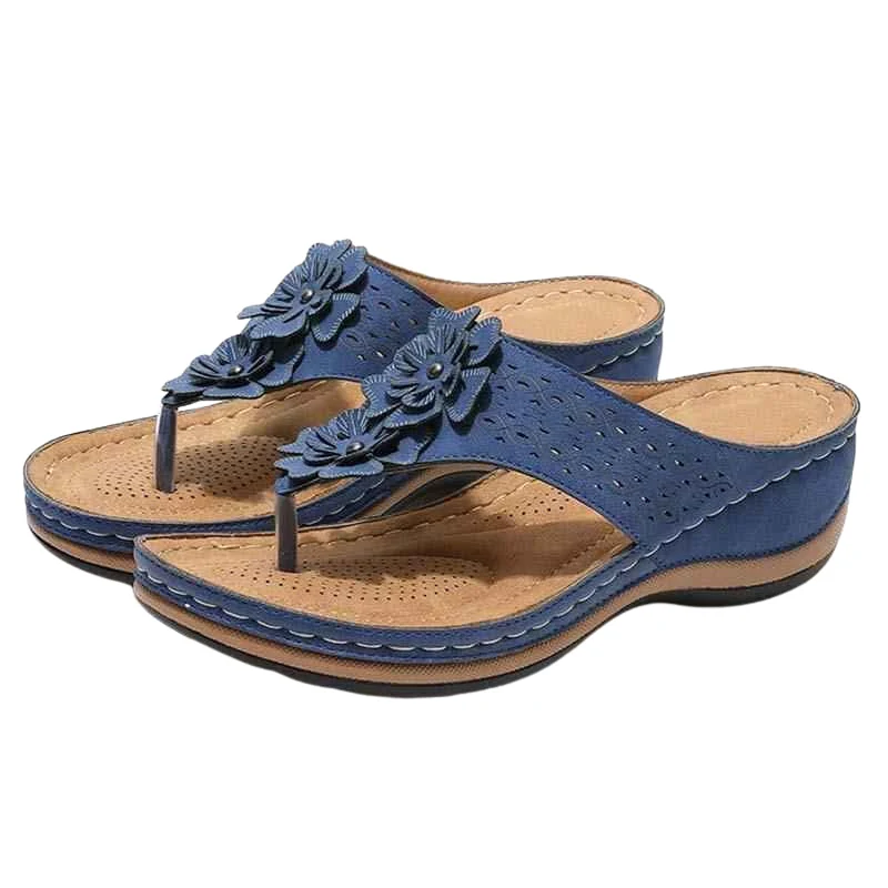 Isaura – Sandals with Thick Sole + Floral Pattern and Open Toe - Image 3