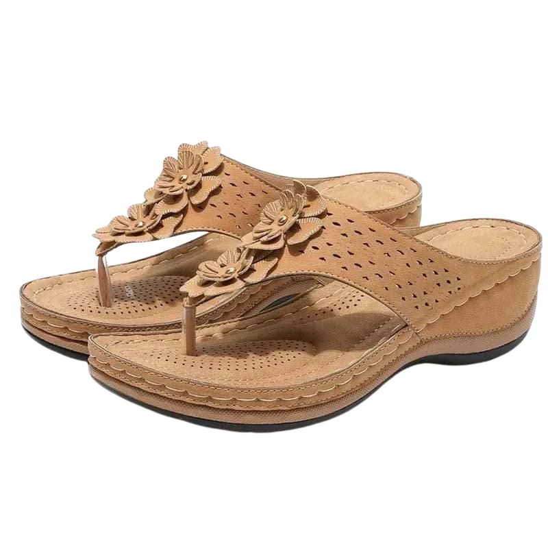 Isaura – Sandals with Thick Sole + Floral Pattern and Open Toe - Image 4