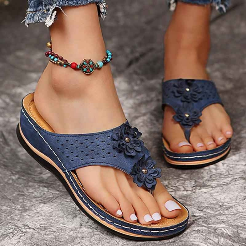 Isaura – Sandals with Thick Sole + Floral Pattern and Open Toe - Image 5