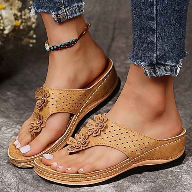 Isaura – Sandals with Thick Sole + Floral Pattern and Open Toe - Image 7