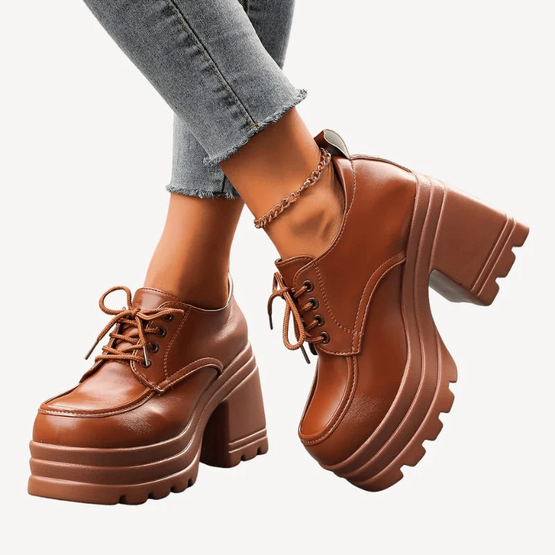 Jasira – High Heel Sneakers with Round Toe + Lace-Up Fastening - Image 4