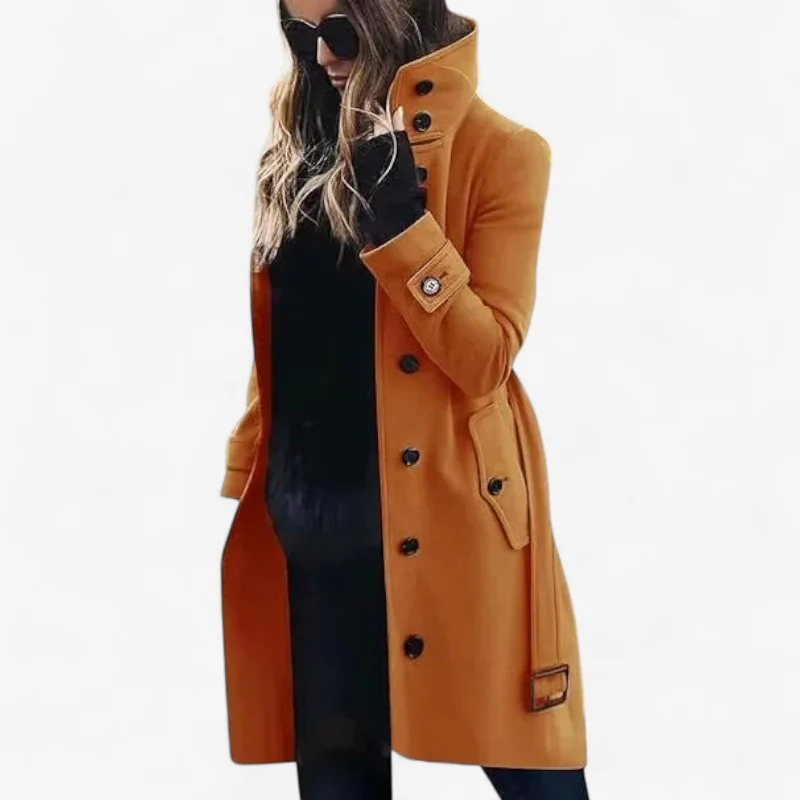 Jennifer – Trench Coat with a Belt and Button Closure - Image 5