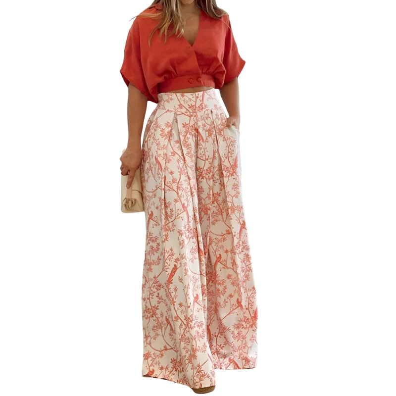 Jessica – Two-Piece Set with Floral Print & Wide-Leg Trousers - Image 11