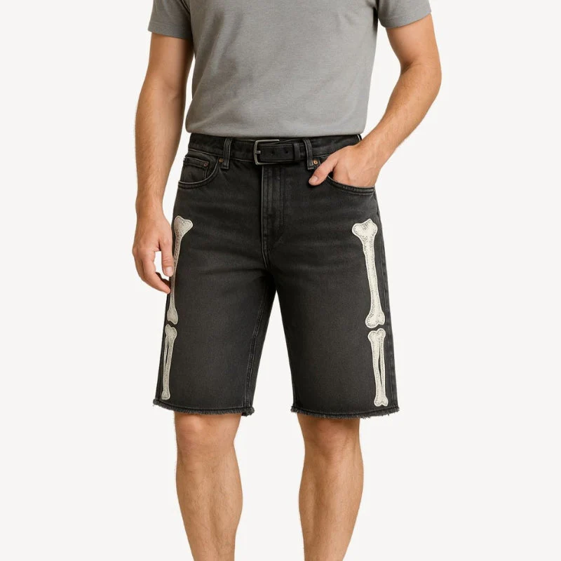 Jonas – Loose Shorts with Side Pockets + Button Trim - Image 3