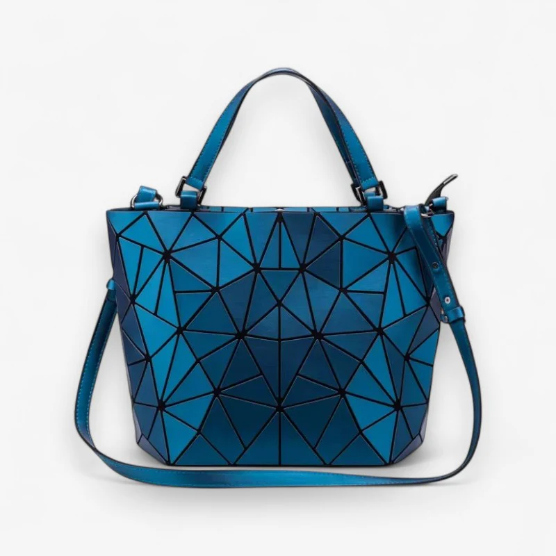 Julia – Large Capacity Shoulder Bag with Geometric Design - Image 2