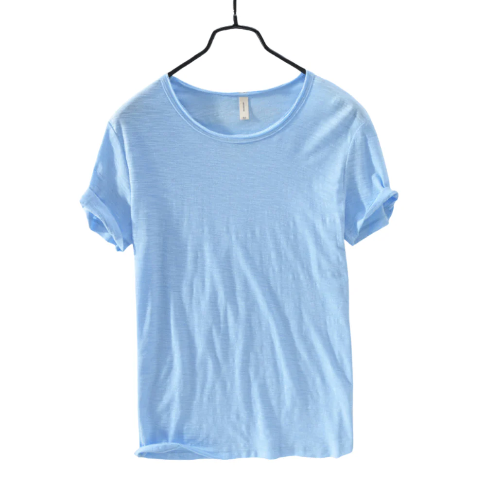 Karin - Loose Fit Short Sleeve T-shirt with Round Neck