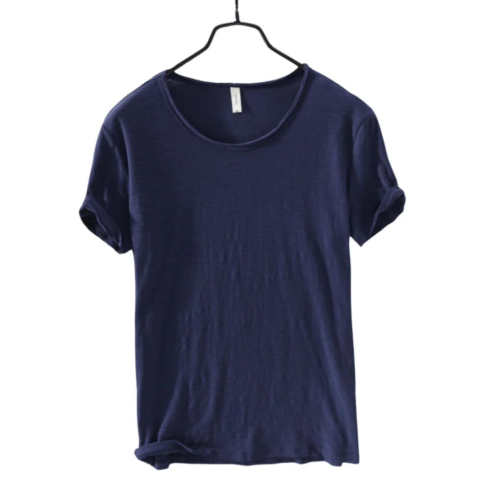 Karin - Loose Fit Short Sleeve T-shirt with Round Neck - Image 3