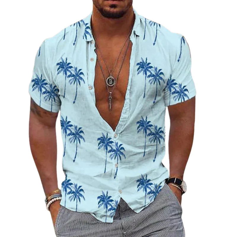 Laura – Printed Short-Sleeve Shirt with Button Closure - Image 4