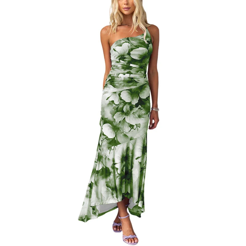 Laura – Fitted One-Shoulder Dress with Floral Print - Image 4
