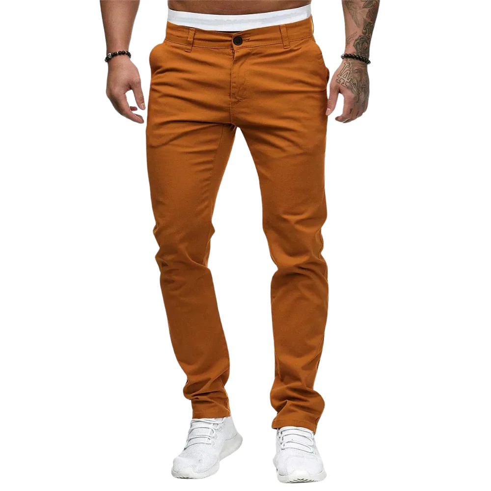 Levius – Slim Fit Trousers with Straight Legs, Button Fastening & Side Pockets | Tailored Fit | Smart Look for Everyday and Smart Use - Image 3