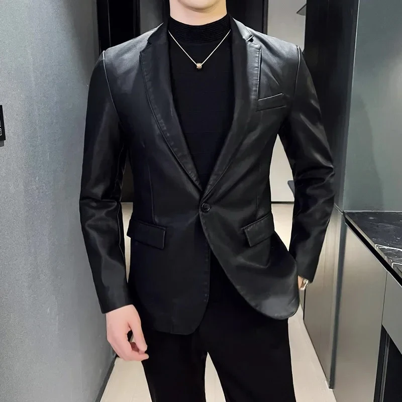 Liam – Long Sleeve Jacket with Down Collar and Button Closure - Image 2