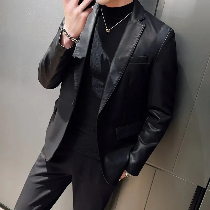 Liam – Long Sleeve Jacket with Down Collar and Button Closure - Image 3