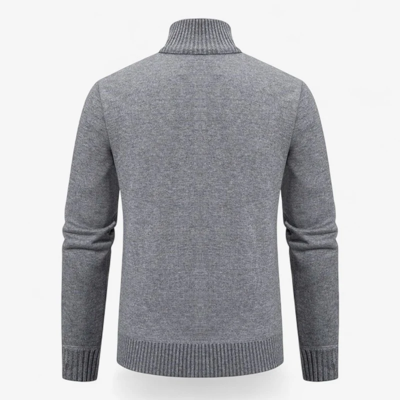 Liam – Slim Fit Cardigan with Shawl Collar & Zip - Image 7