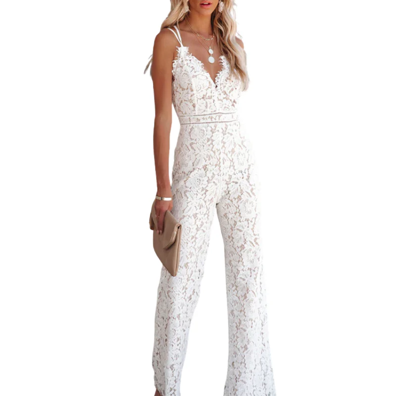 Liesel – Sleeveless Jumpsuit with V-Neck and Wide Legs - Image 2