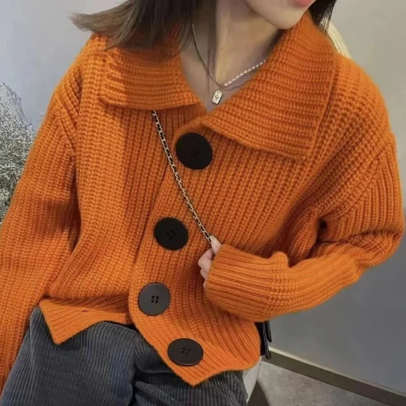 Lily – Long Sleeve Sweater with Button Closure - Image 2