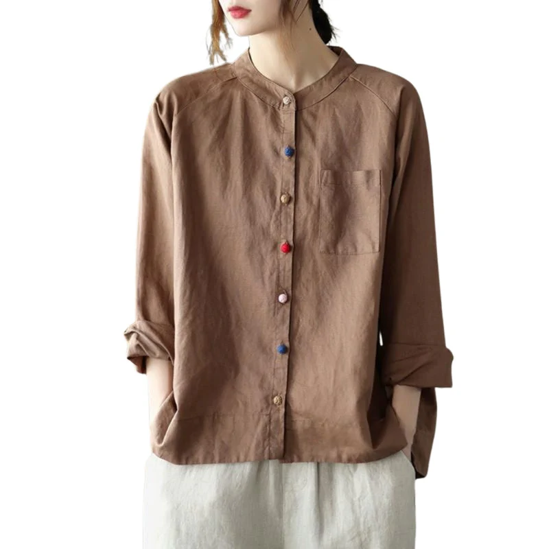 Linnea – Long-Sleeved Shirt with Collar and Buttons - Image 2