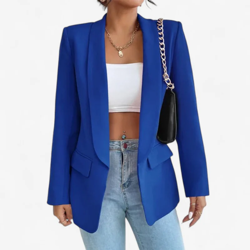 Lucy – Long Sleeve Button-Down Shirt Collar Blazer - Image 7