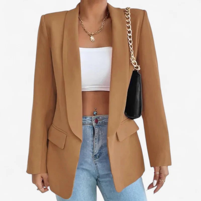 Lucy – Long Sleeve Button-Down Shirt Collar Blazer - Image 8