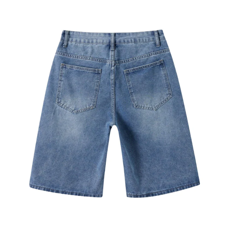 Lukas – Wide-Leg Denim Shorts + Side Pockets - Image 5