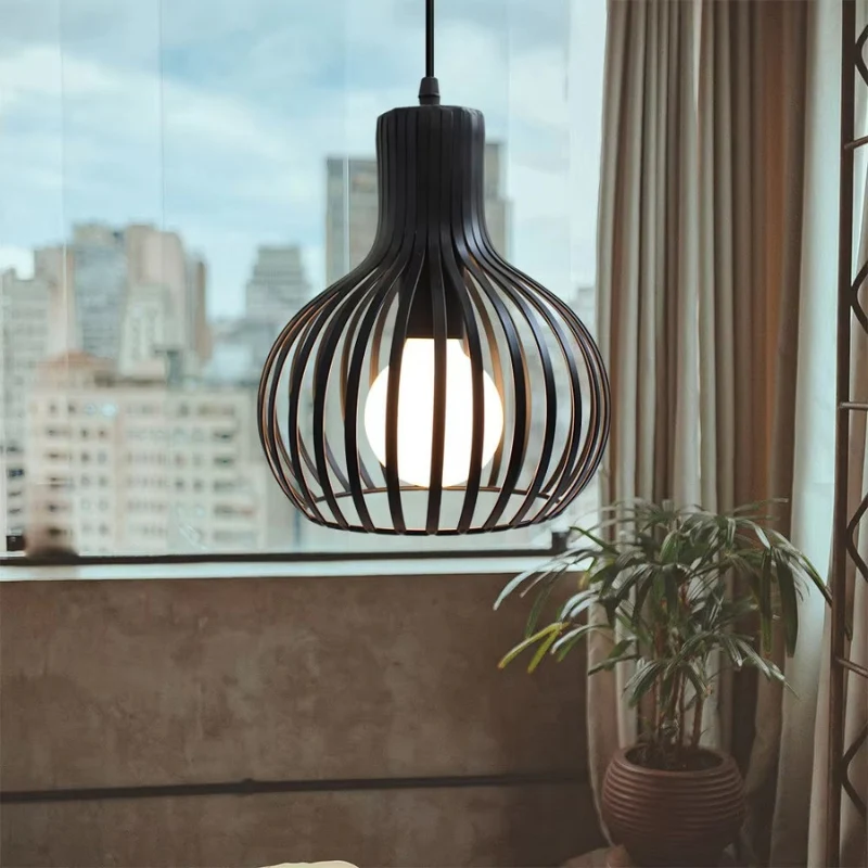 LumaCage – Round Head Ceiling Lamp with Cage Design - Image 4