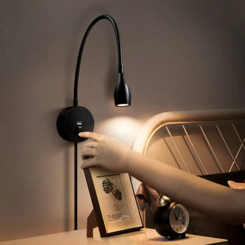 LumaFlex – LED Wall Lamp with Adjustable Neck and Button Control - Image 2