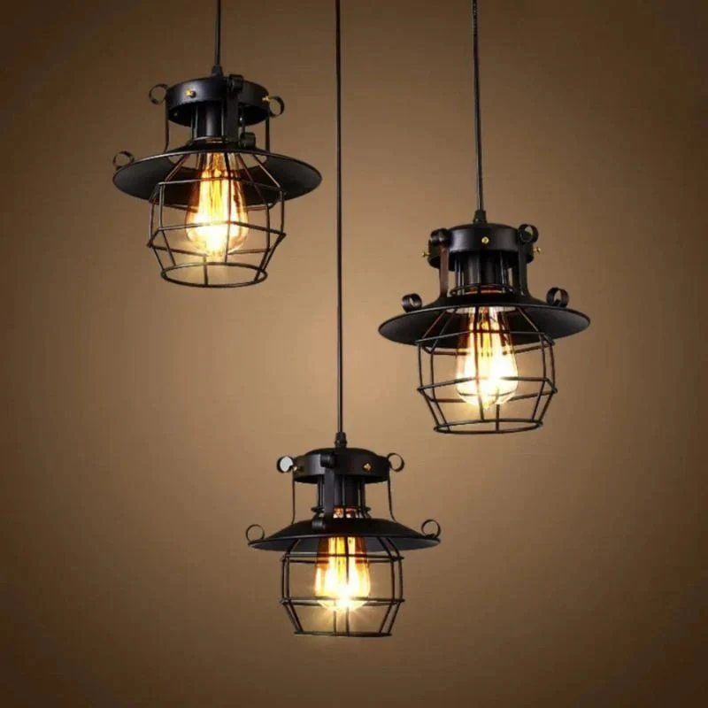 LumaGrid – LED Pendant Lamp with Cage Shade Design - Image 4