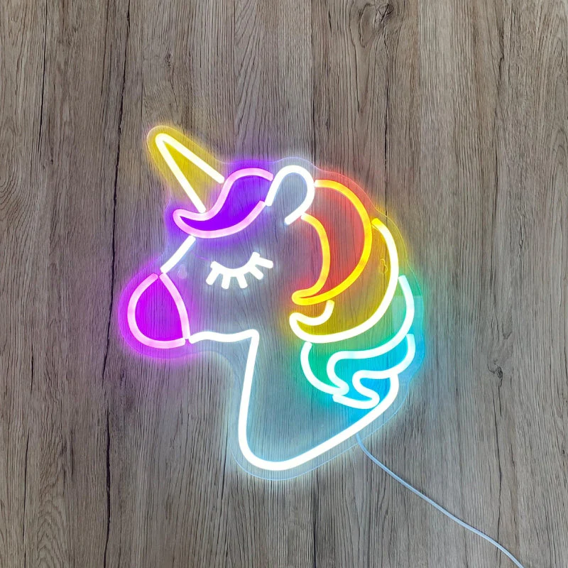 LumiHorn – Unicorn neon wall lamp multicolor - Image 3