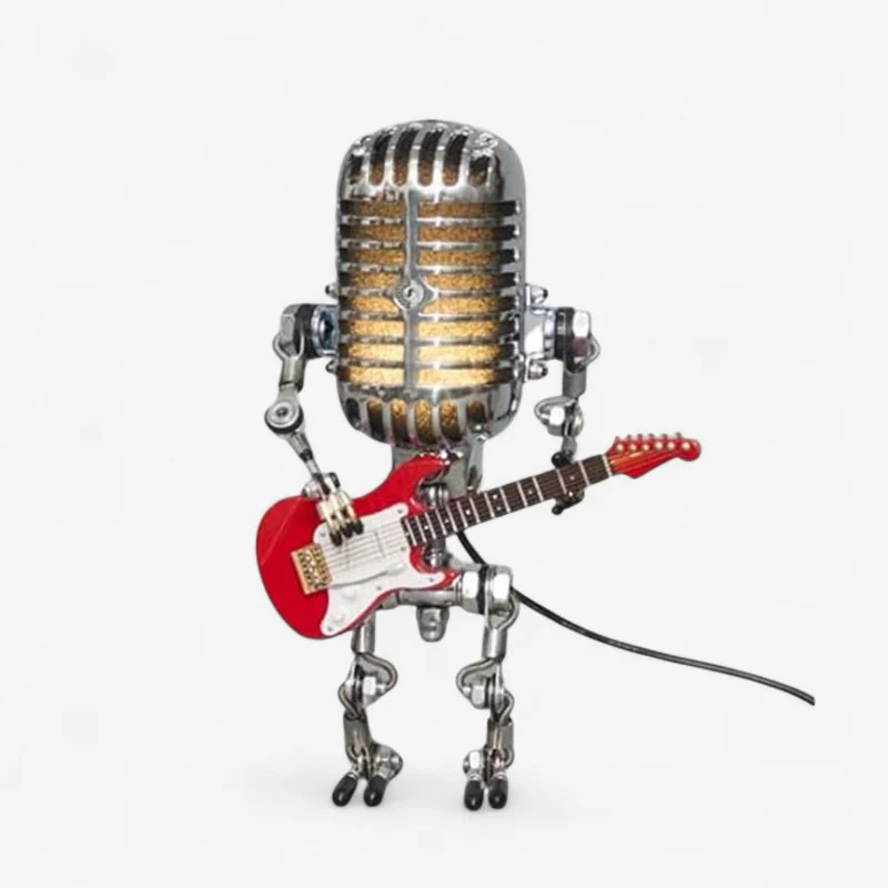 LumiTune – LED Desk Lamp Robot Microphone Design with Guitar - Image 3