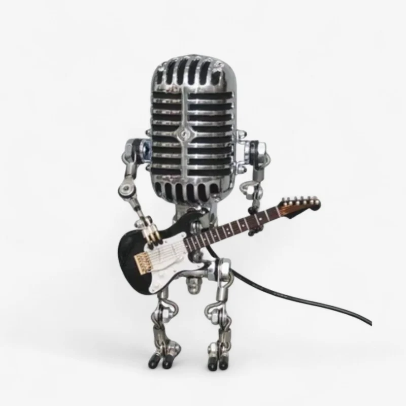 LumiTune – LED Desk Lamp Robot Microphone Design with Guitar - Image 4