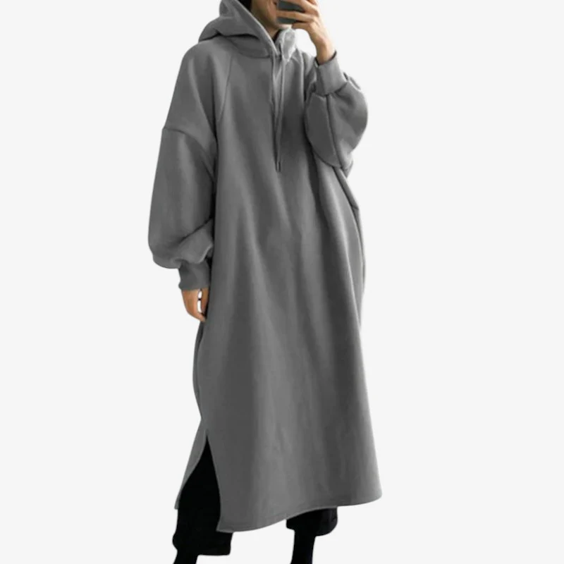 Manon – Long Hoodie with Adjustable Drawstring - Image 4