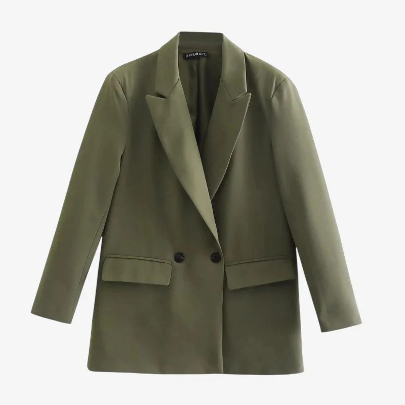 Mary - Long Sleeve Blazer with Lapel Collar