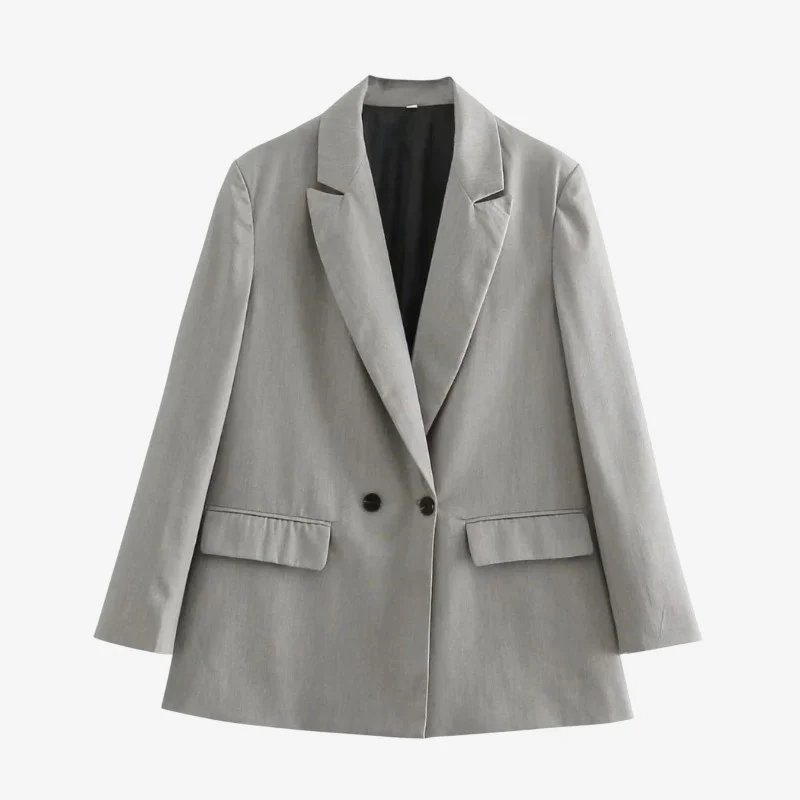 Mary - Long Sleeve Blazer with Lapel Collar - Image 9