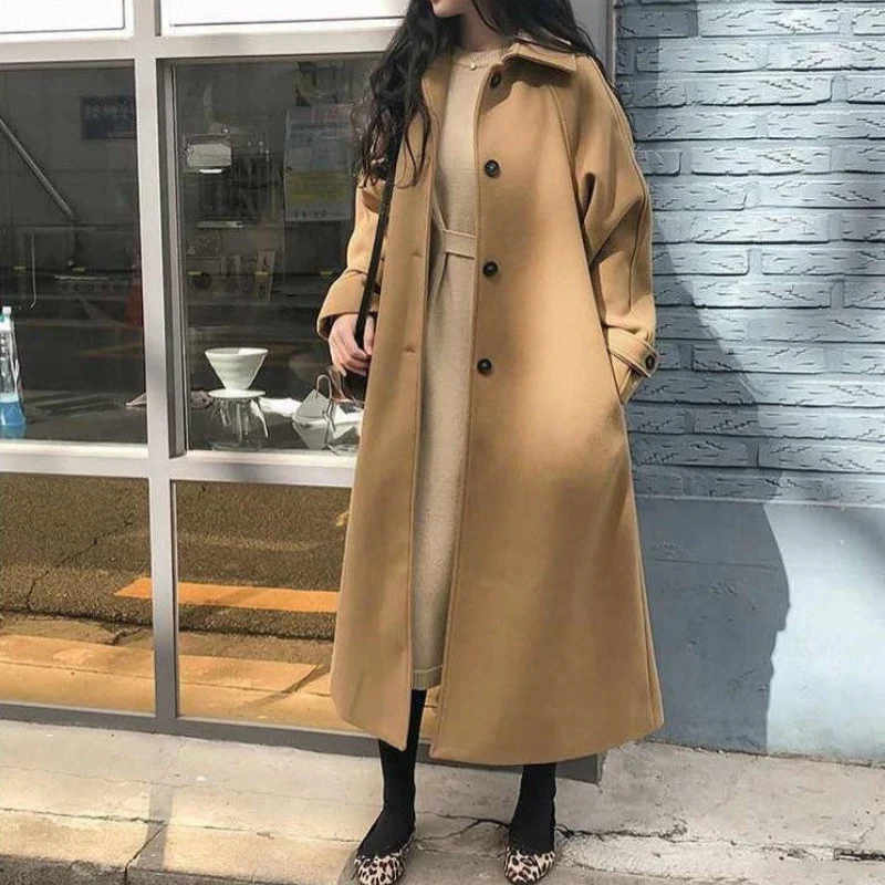 Mary – Trench coat with belt & button-down fastening with long sleeves - Image 3