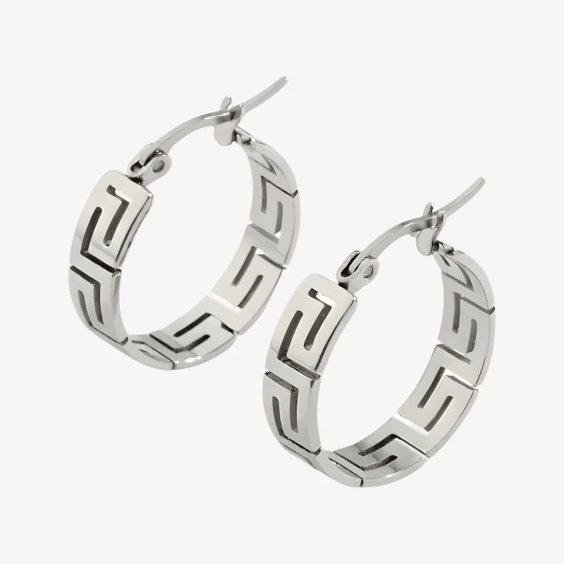 Mia – Round Earrings with Adjustable Hooks - Image 2