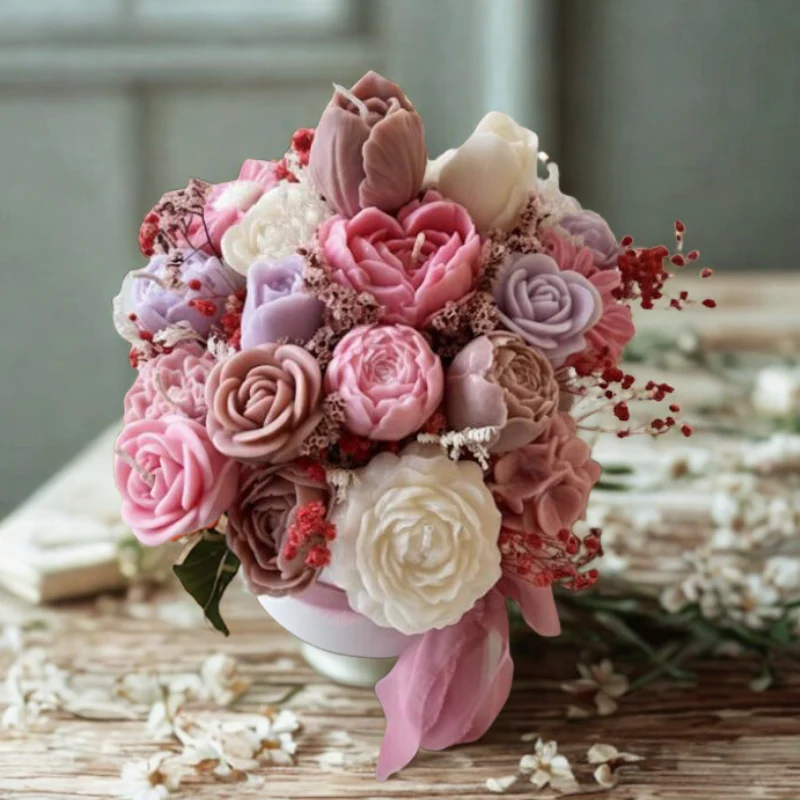 Flower Bouquet with Portable Decorative Arrangement - Image 4