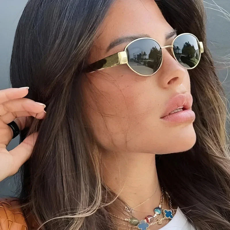 Naura – Classic Oval Frame Sunglasses - Image 5