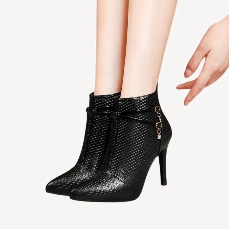 Nienke – High Heel Ankle Boots + Pointed Toe - Image 3