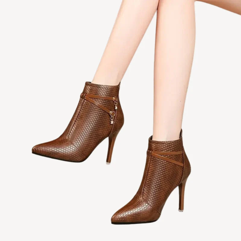 Nienke – High Heel Ankle Boots + Pointed Toe - Image 4